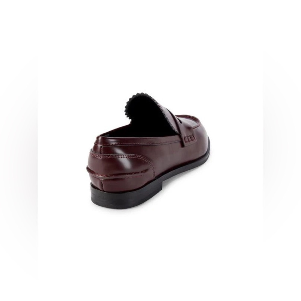 Marc Fisher Milton Brogue Burgundy Wine Leather Penny Loafers Sz 9.5 BNWB - Picture 6 of 9